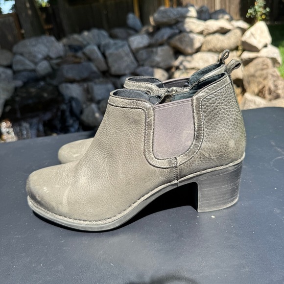 Dansko Harlene Booties Leather Ankle Charcoal Waxy Burnished 40 US 10-10.5 - Picture 3 of 10